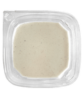 Alfredo sauce in clear plastic packaging